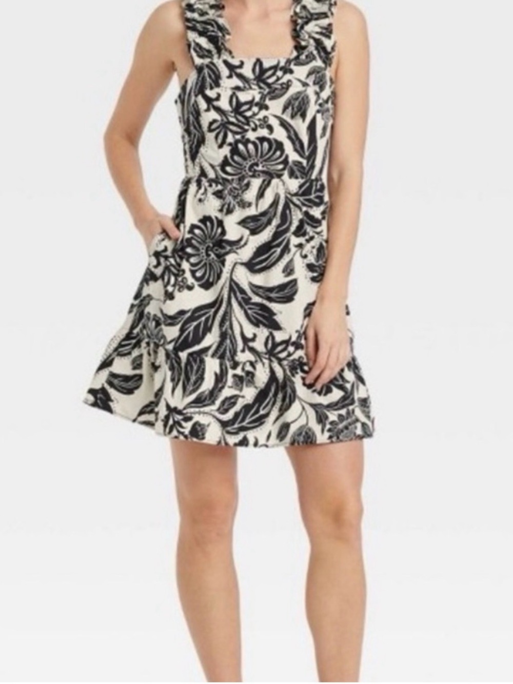 Black & White Ruffle Dress